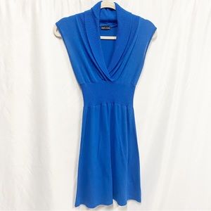 Wet Seal Blue Lightweight Sleeveless V Neck Sweater Dress